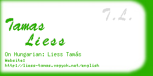 tamas liess business card